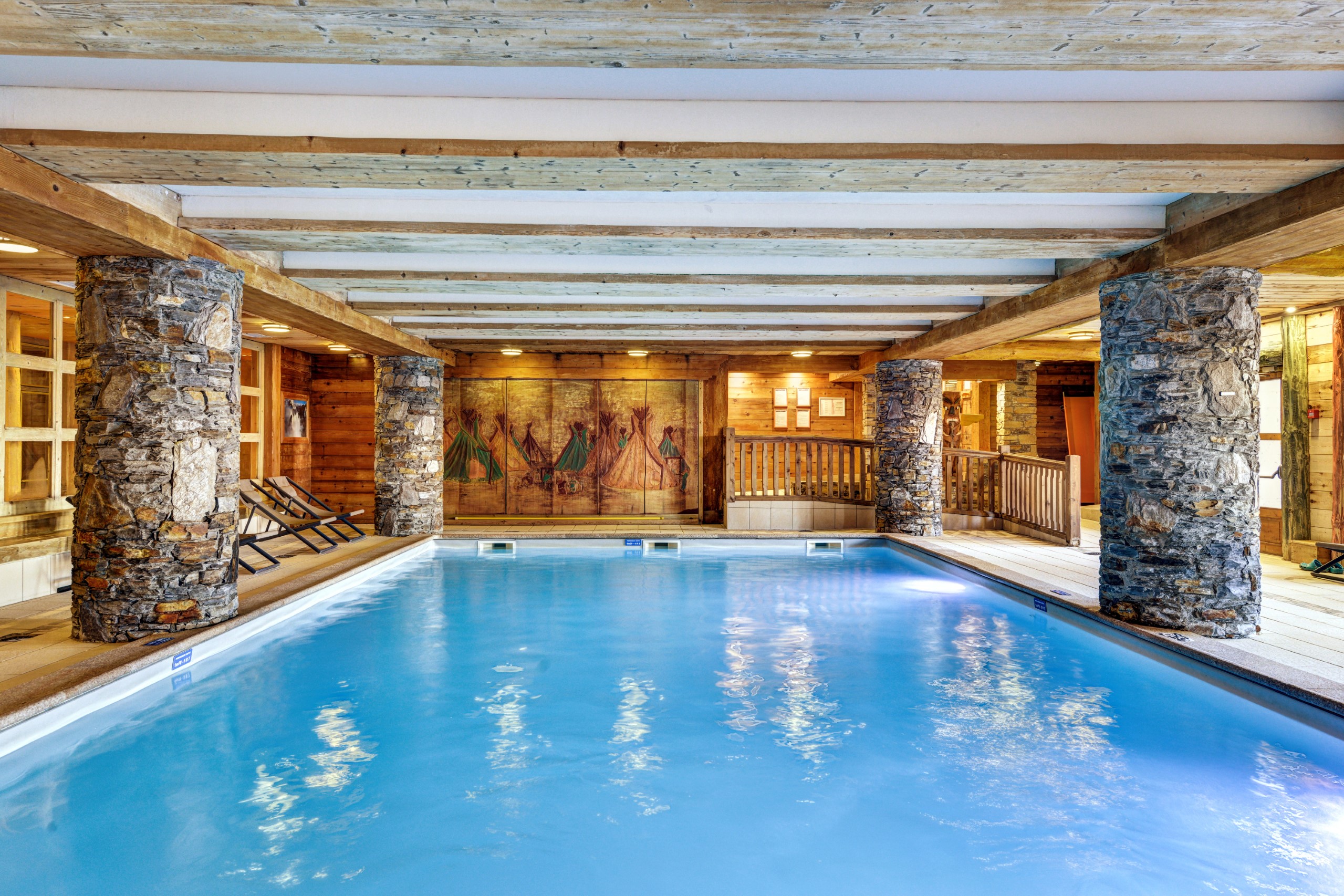 Swimming pool area near Premium residence Le Roselend 4p8p in France