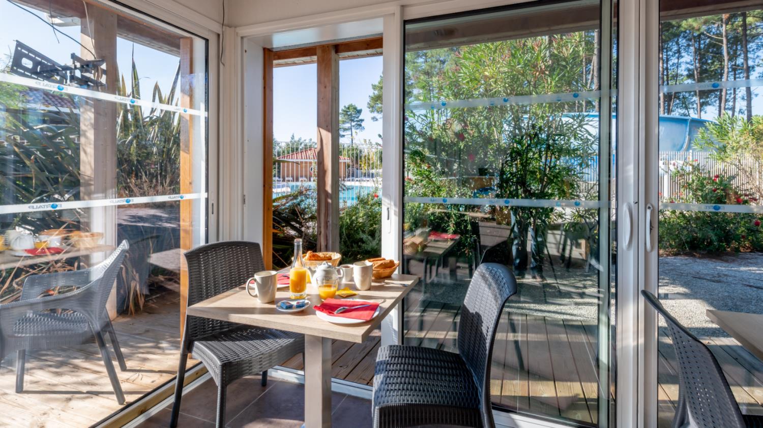 Outdoor terrace and garden at Le Domaine des Grands Lacs*** M48S in France