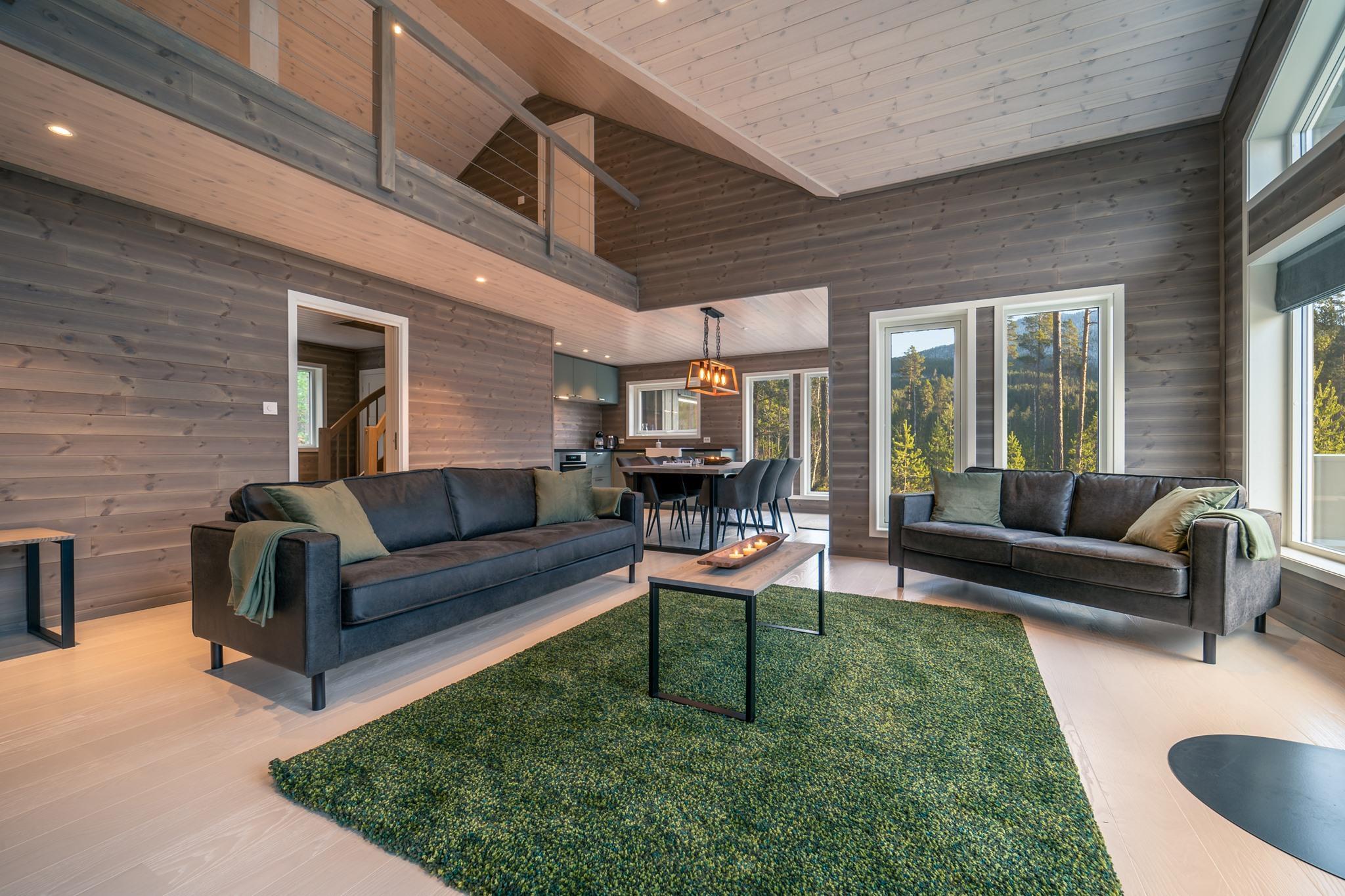 Outdoor terrace and garden at Jörd Hytte 8p in NO