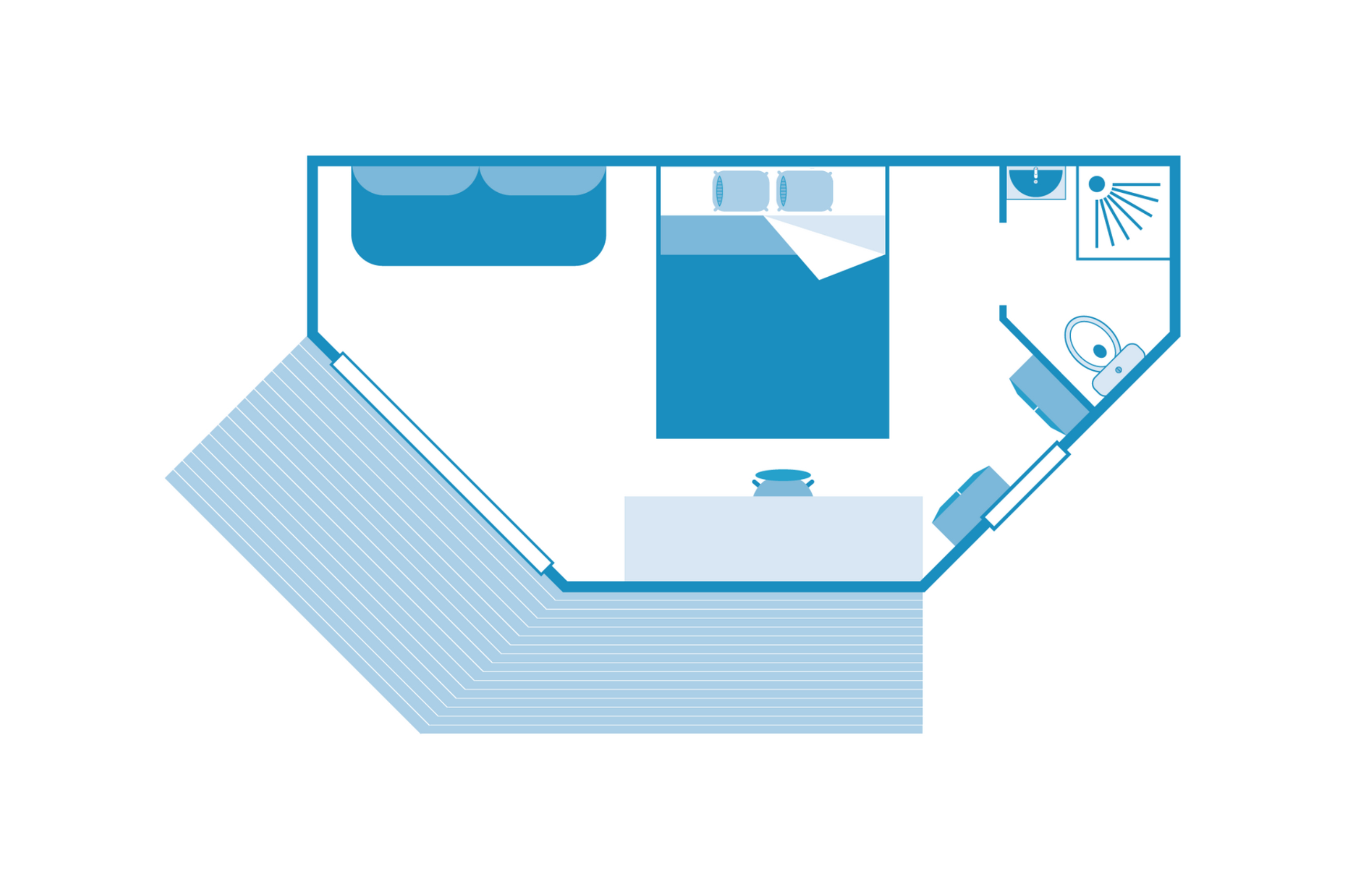 Outdoor terrace and garden at Chalet Garden Suite 3p 1Bdrms AirConPrem in France