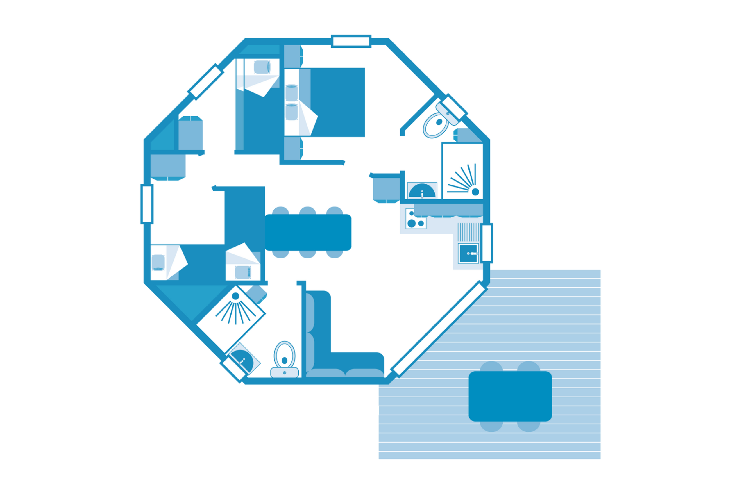 Chalet Olivier 7p 3Bdrms AirConPremium