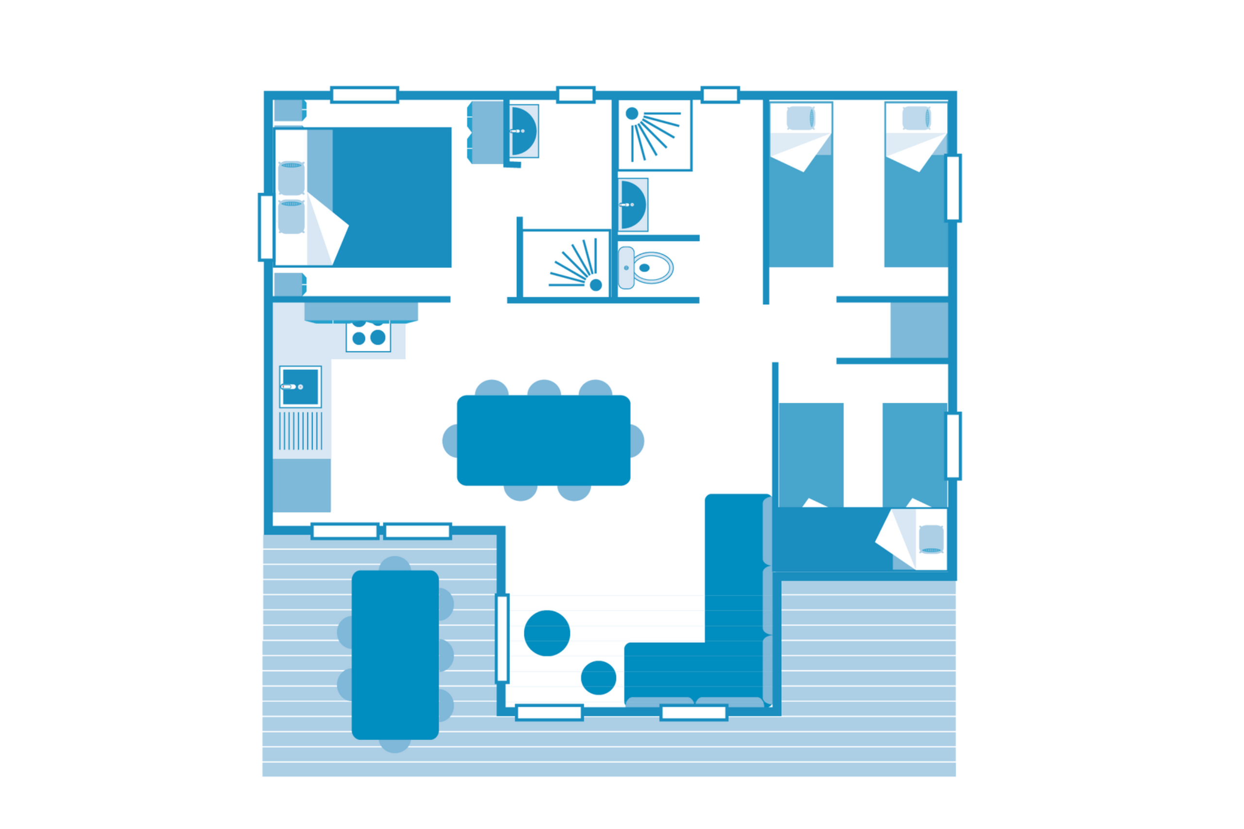 Chalet 7p 3Bdrms AirCon ****
