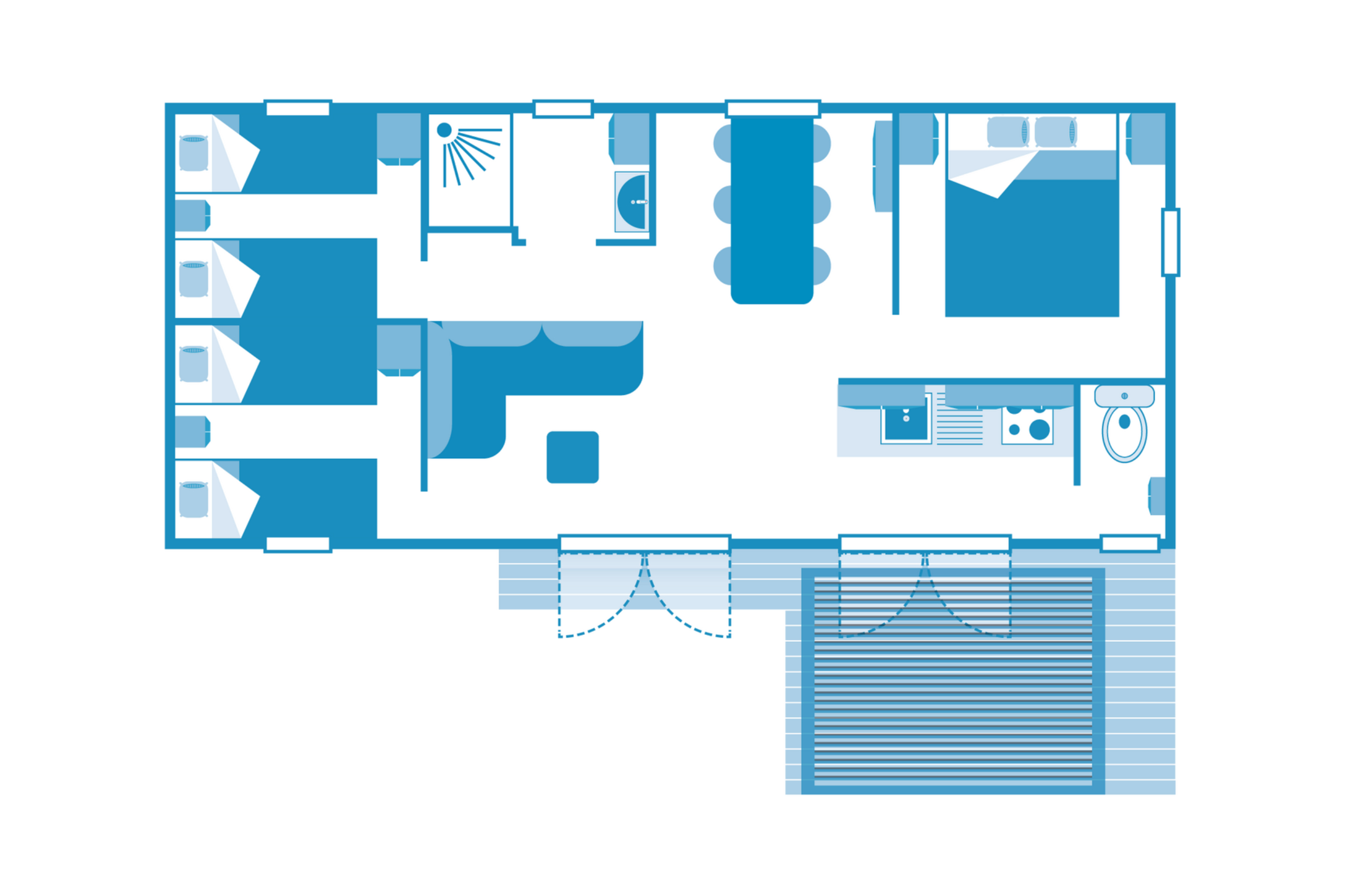 Cottage Laurier 6p 3Bdrms AirCon ****