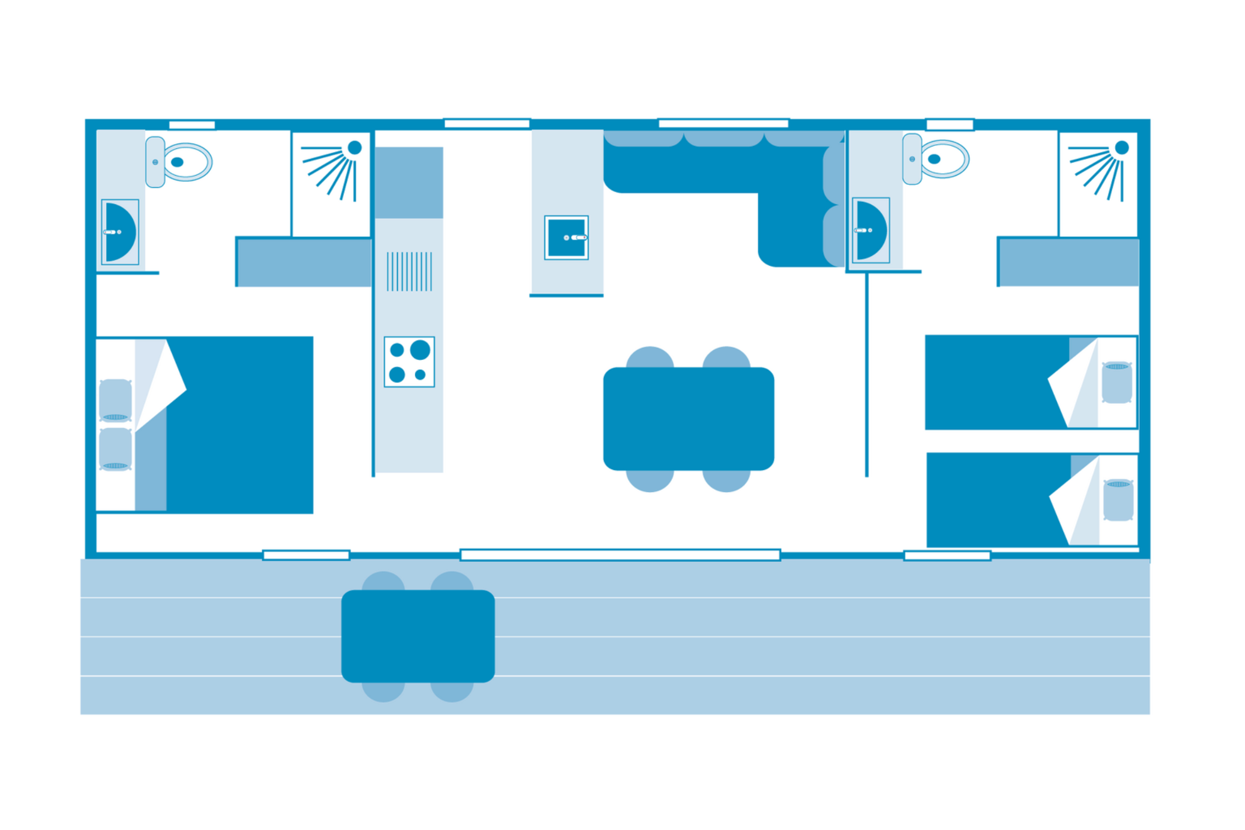 Cottage Lévézou 4p 2Bdrms AirConPremium