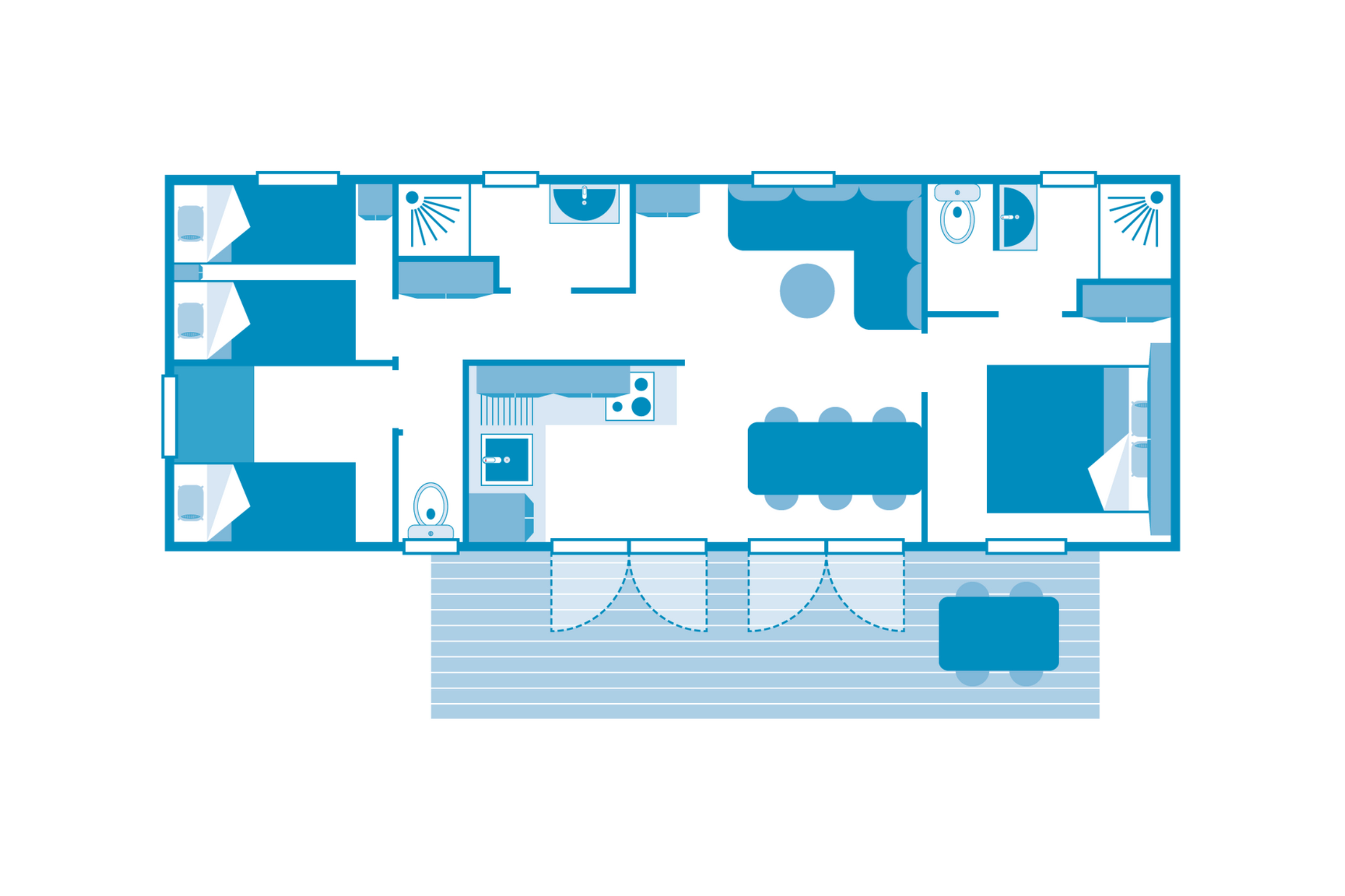 Cottage Libellule 6p 3Bdrms AirCon ****