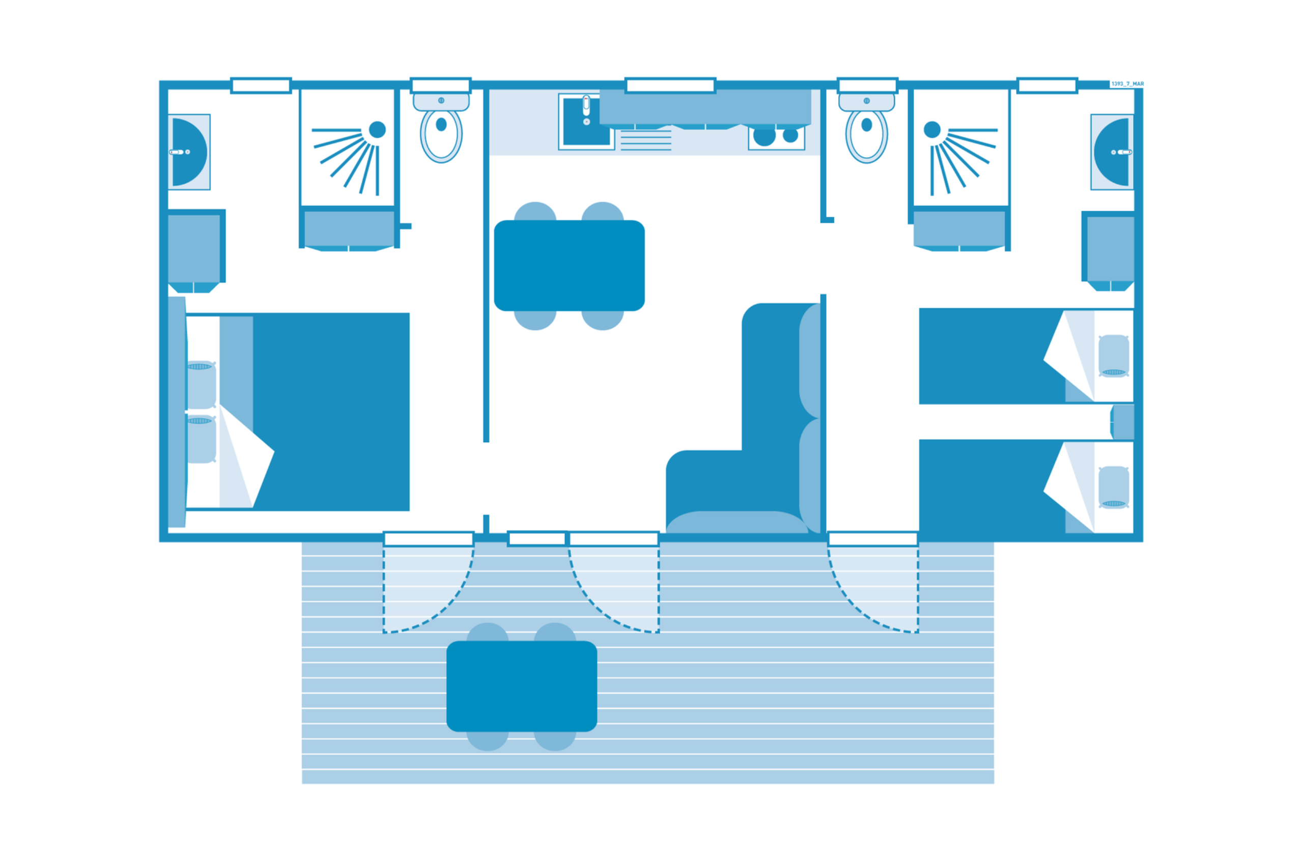Cottage 4p 2Bdrms AirCon ****