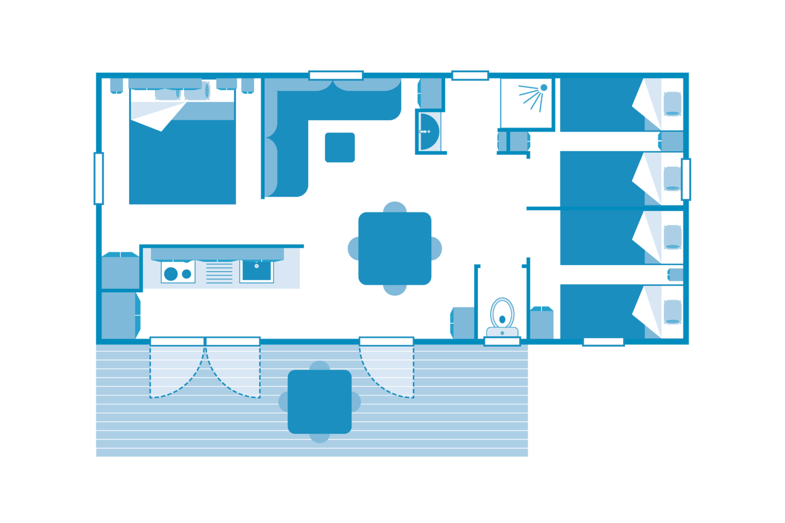 Cottage 6p 3Bdrms ****