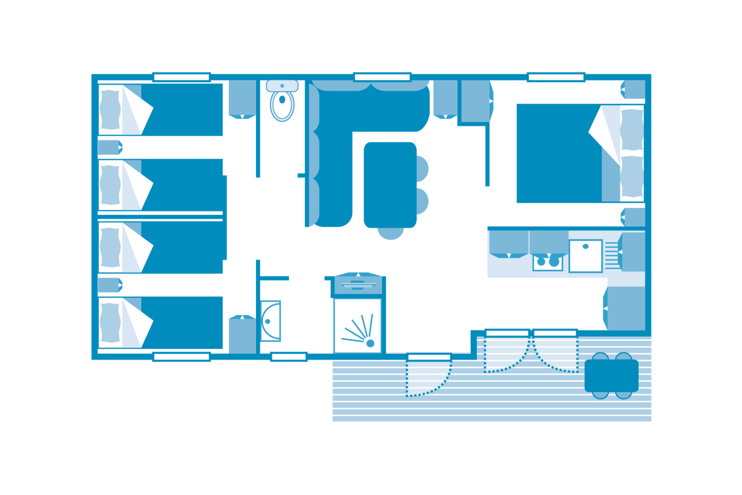 Swimming pool area near Cottage 6/7p 3Bdrms *** in France