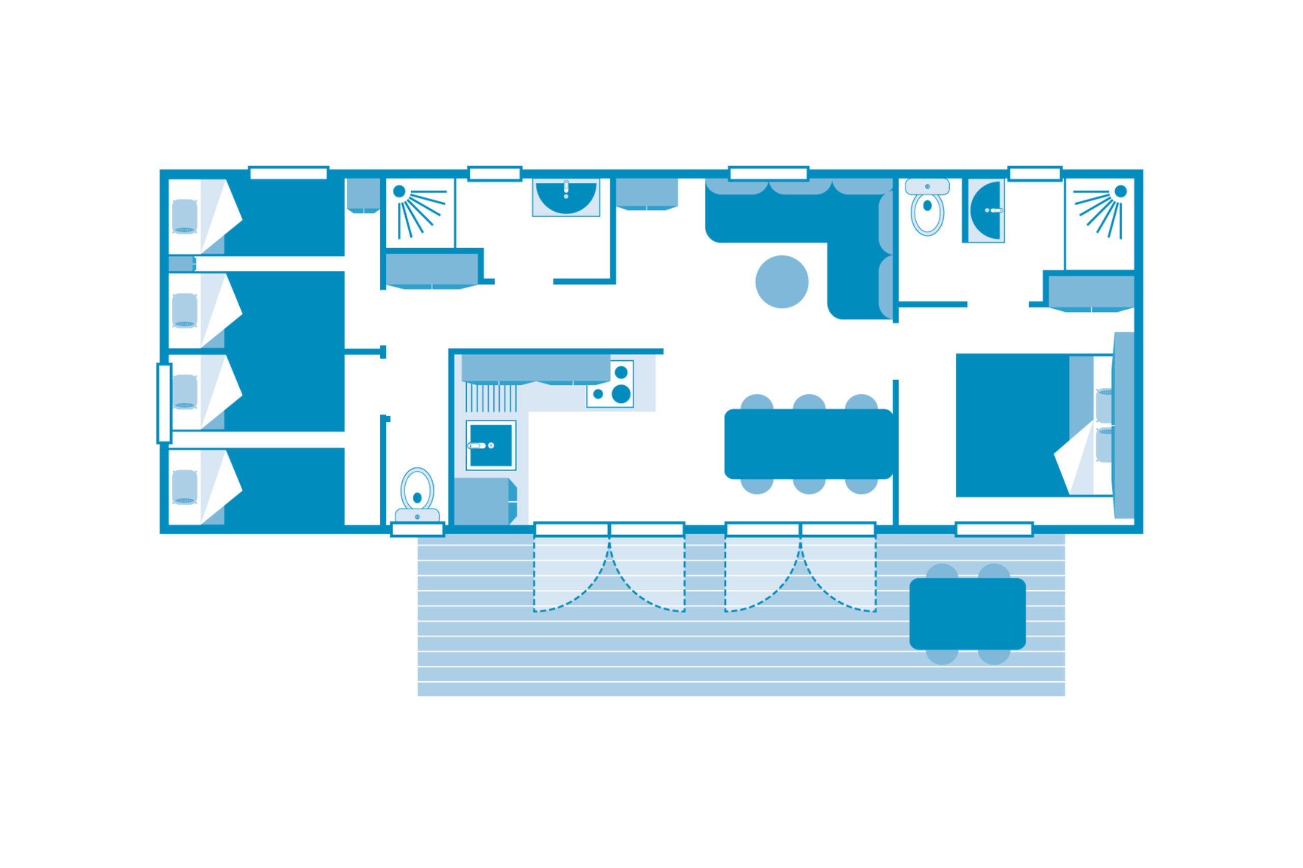 Cottage 6p 3Bdrms AirCon ****