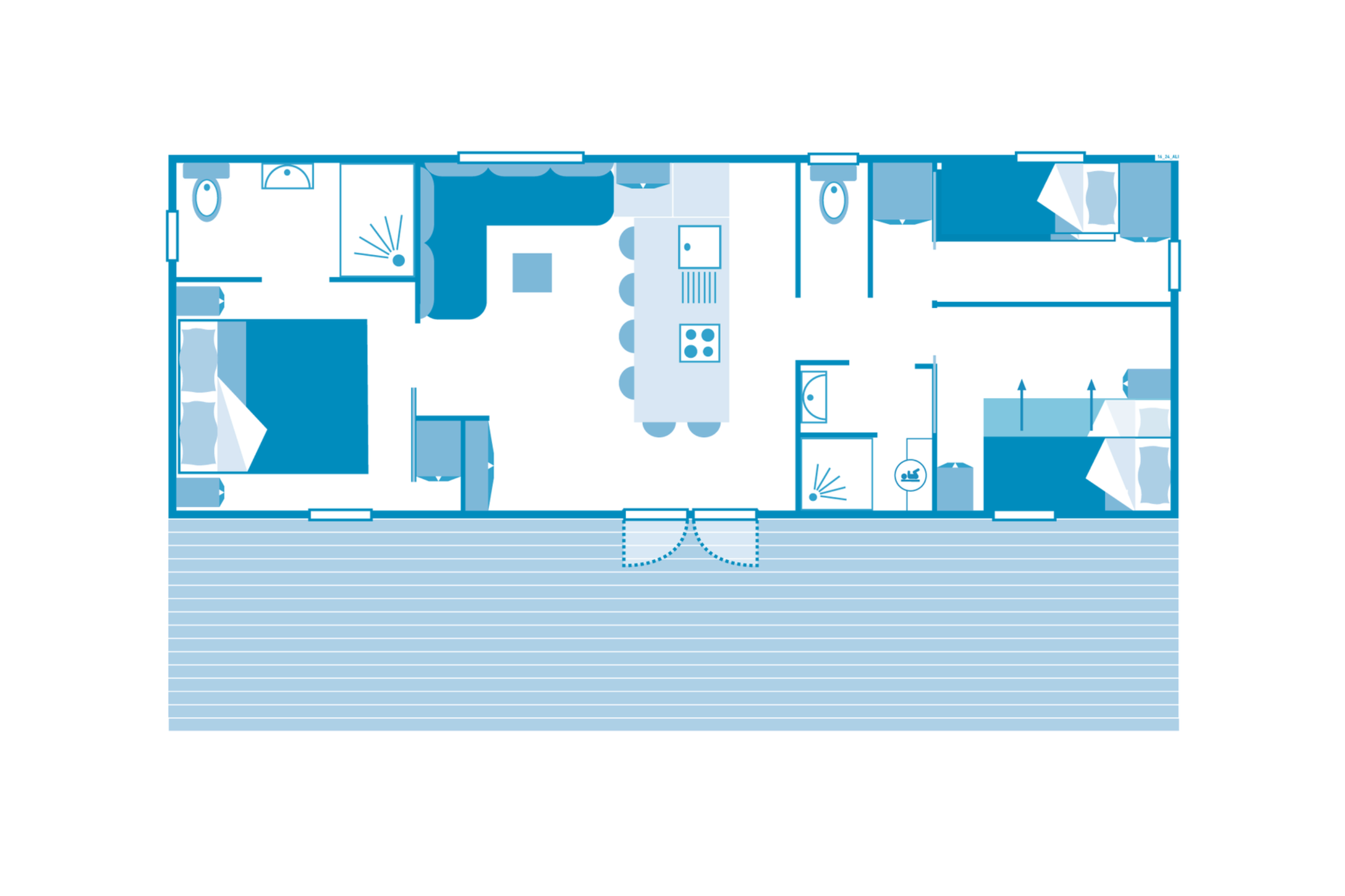 Cottage Keywest Family 6p 3Bdrms AirConP