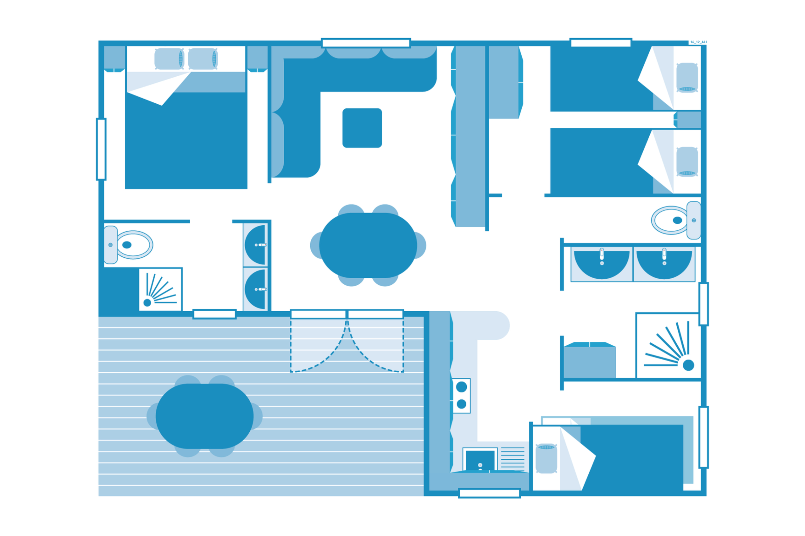 Chalet 6p 3Bdrms AirCon ****