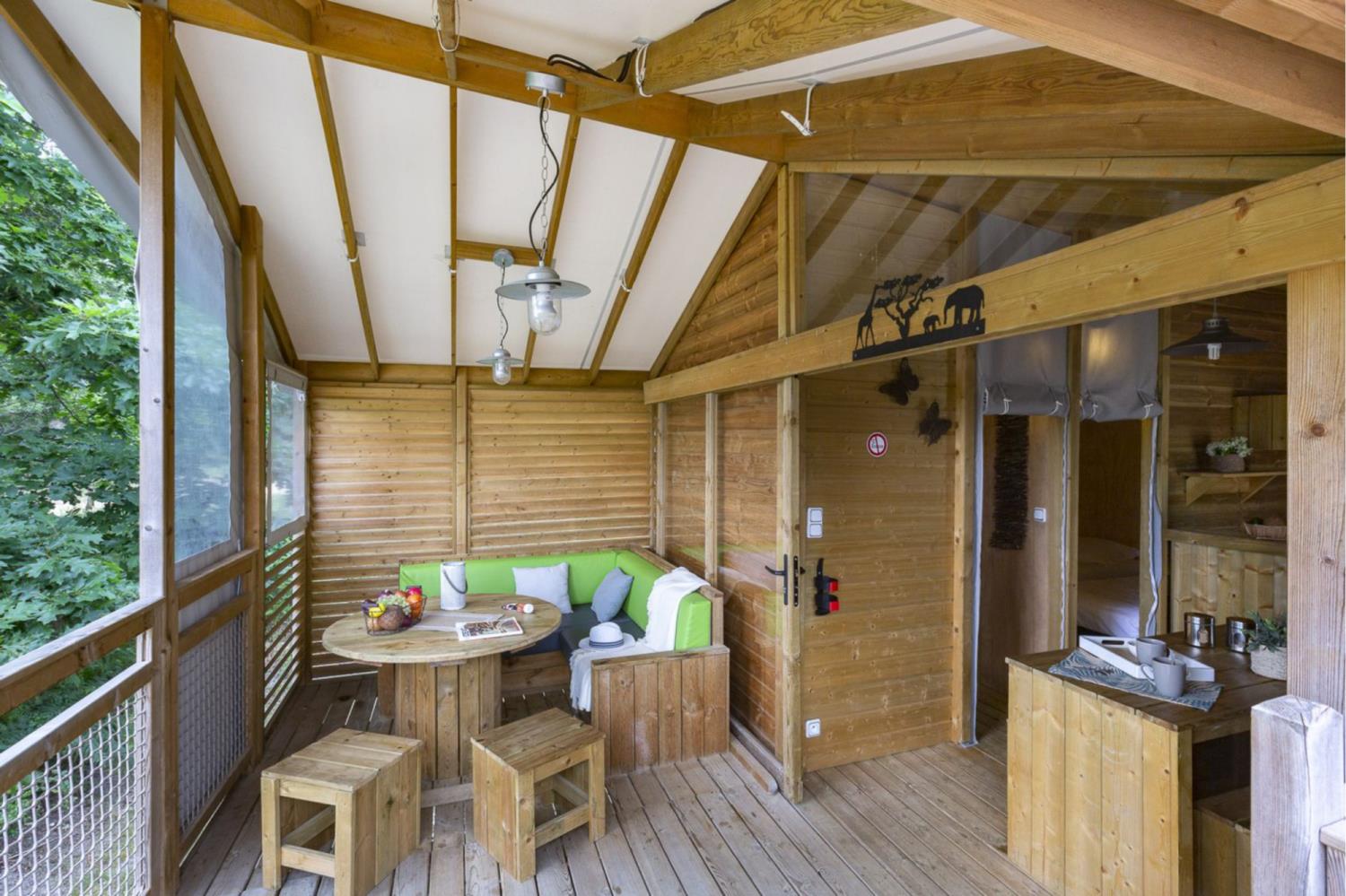 Interior living area at Lodge Forest Camp 6p 3Bdrms **** in France