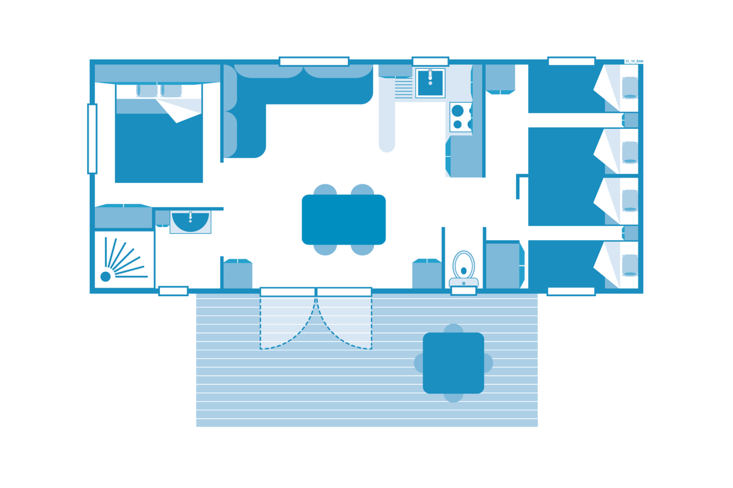 Swimming pool area near Cottage 6p 3Bdrms **** in France