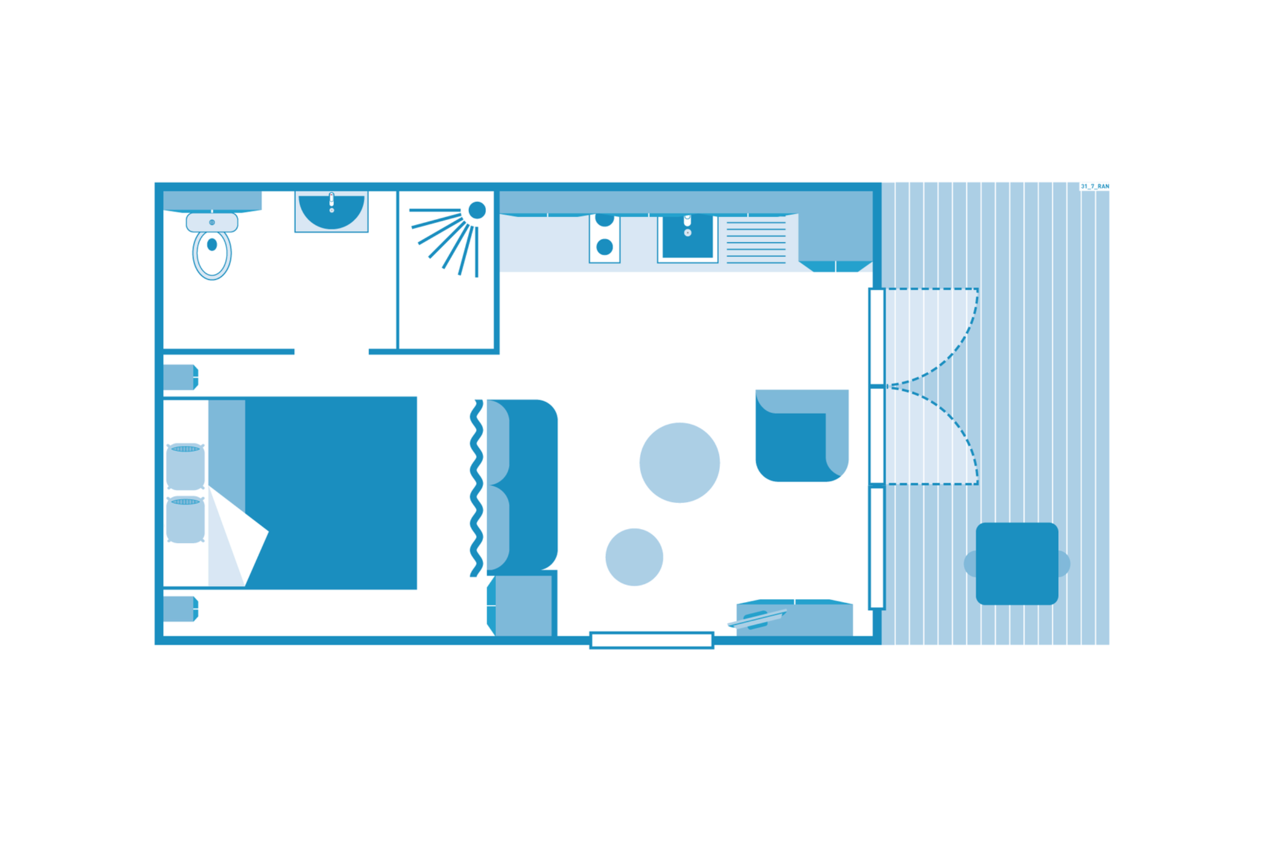 Swimming pool area near Cottage 2p 1BdrmsPremium in France