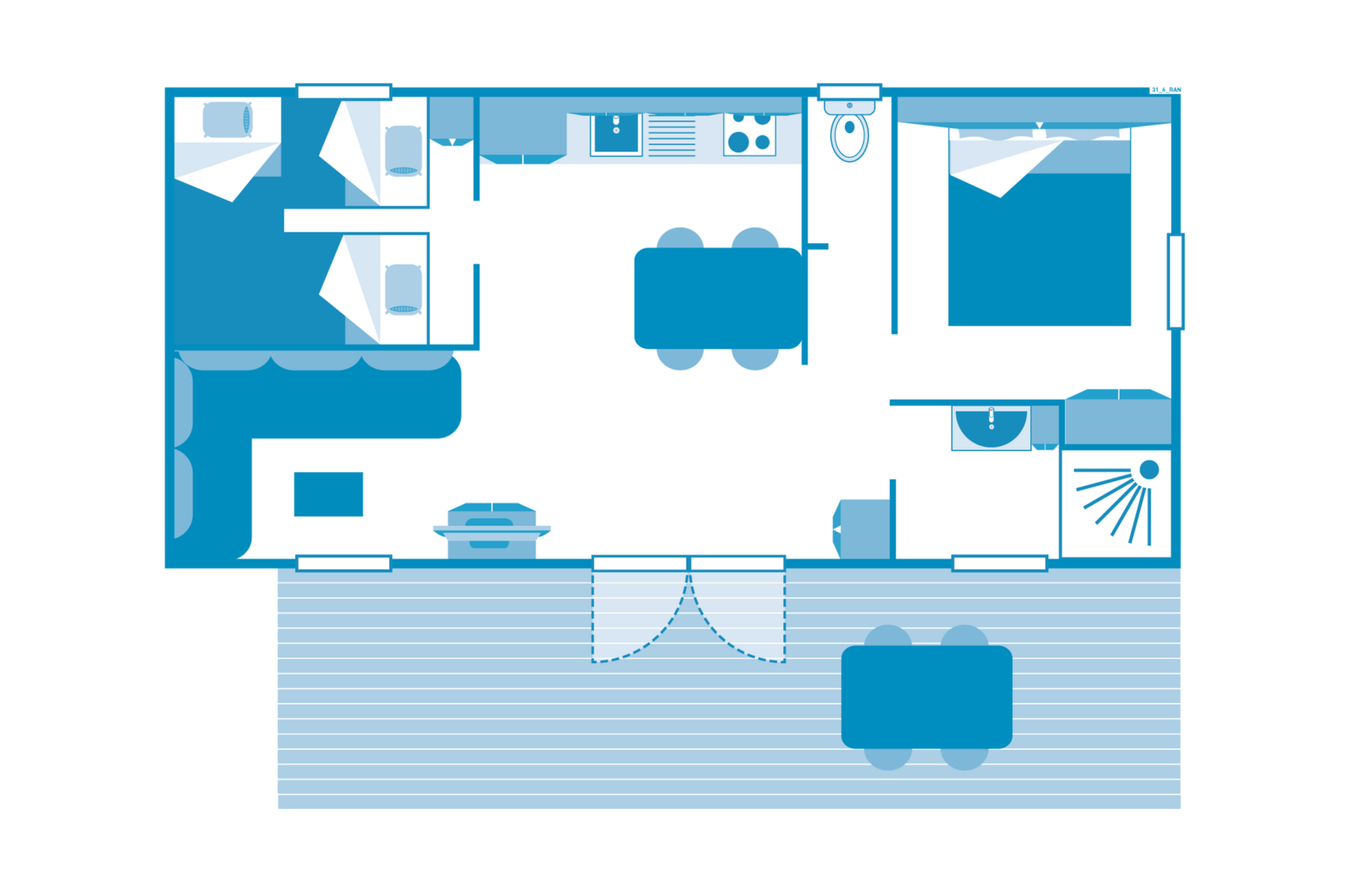 Cottage 5pers 2Bdrms ****