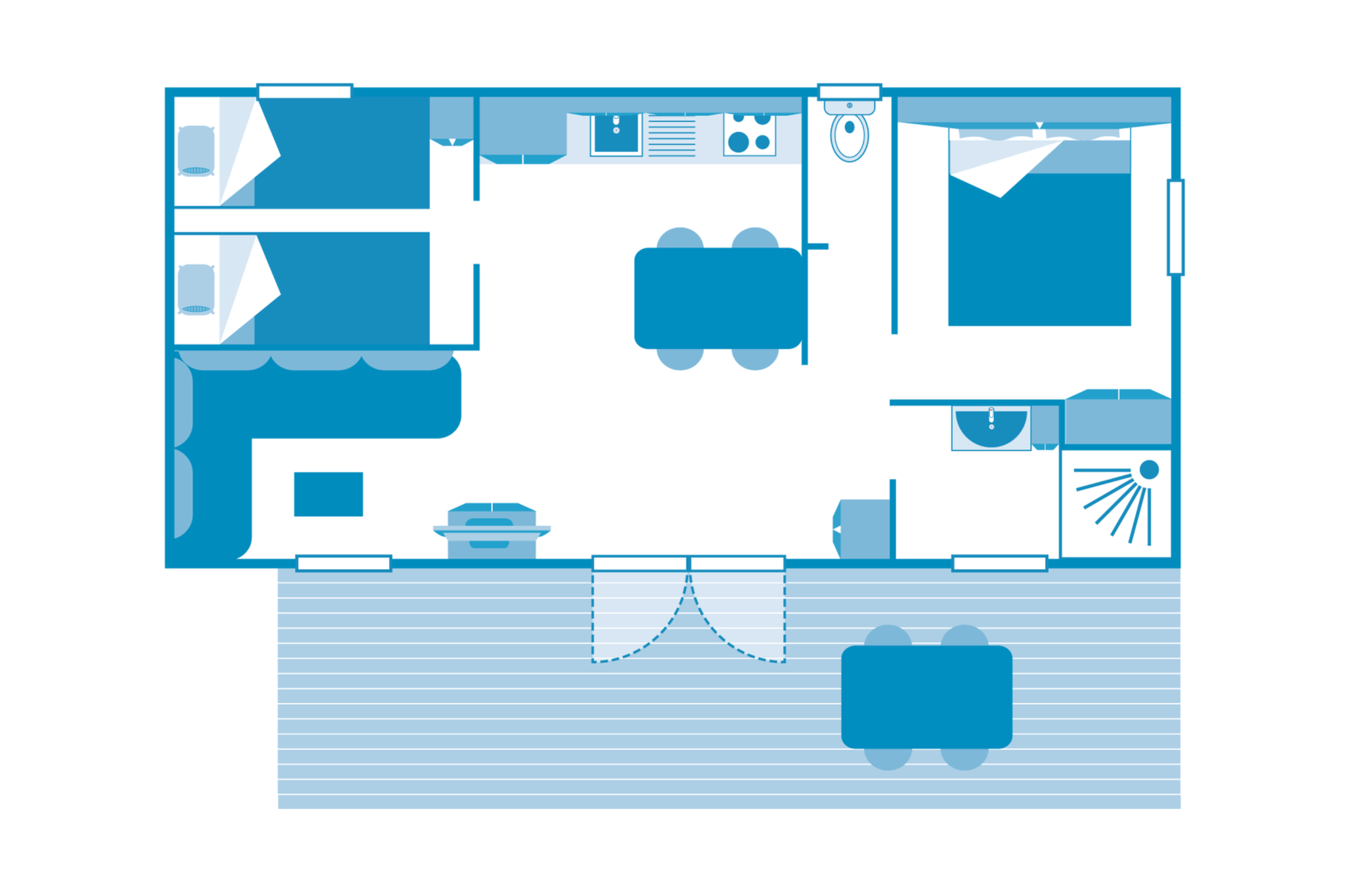 Cottage 4p 2Bdrms AirCon ****