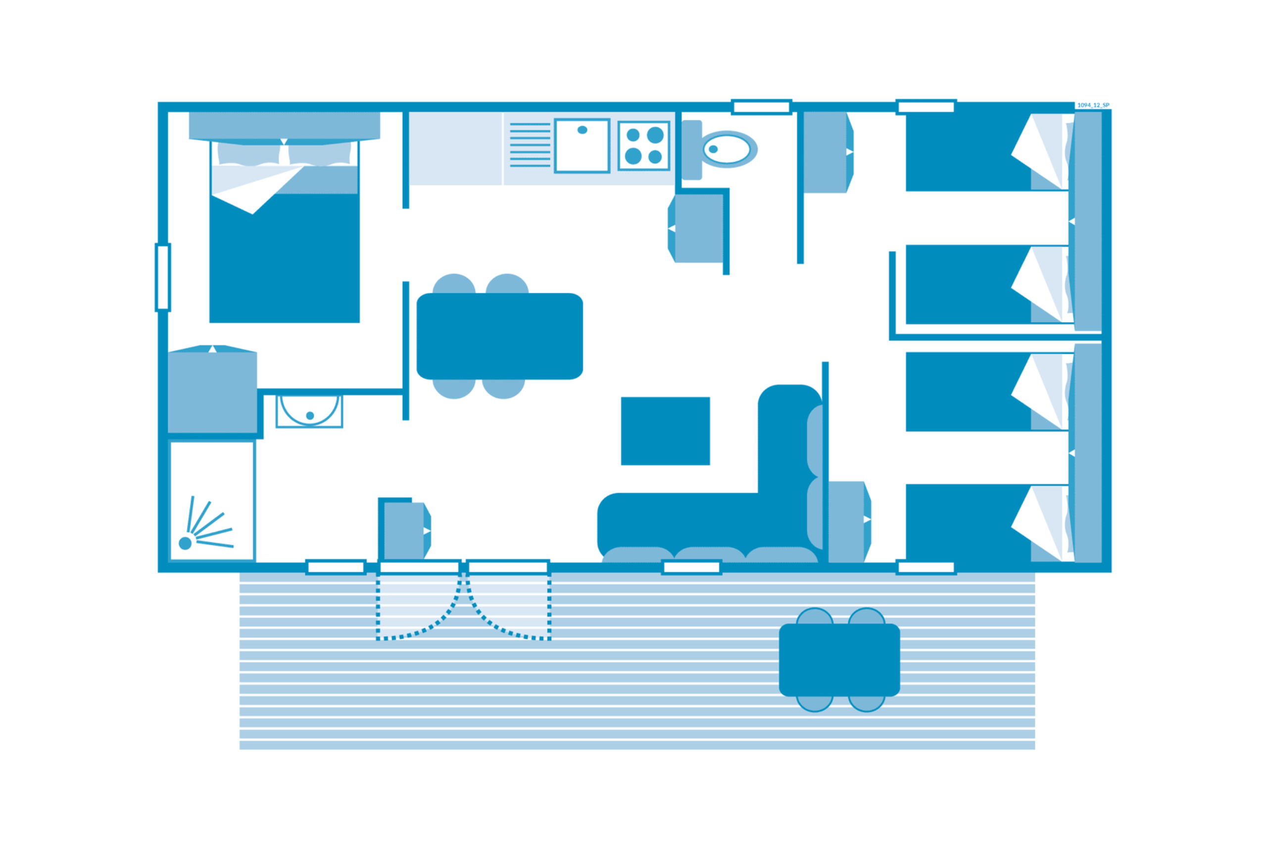Cottage Surf 6p 3Bdrms AirConPremium